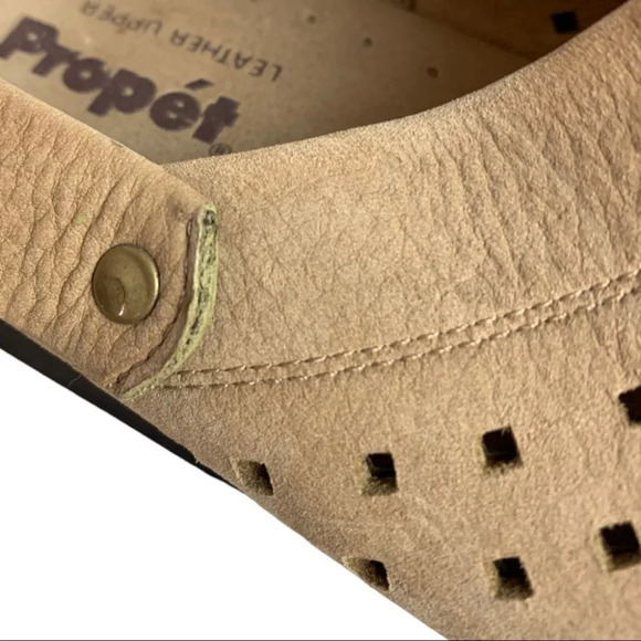 Propet Leather Slip On Comfort Shoes Laser Cut Size 9.5 EUR 40 - Picture 10 of 11